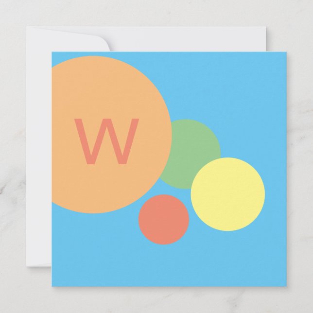 pastel rainbow confetti dots Invitation / card (Front)