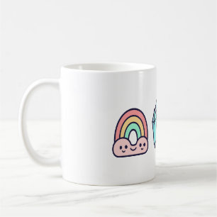 Pastel Rainbow Crystal Good Vibes Mug