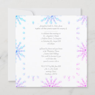 Pastel rainbow crystal wedding invitation