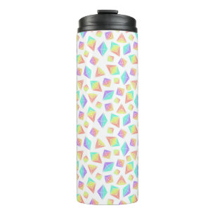 Pastel Rainbow Crystals Pattern Thermal Tumbler