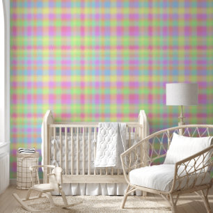 Pastel Rainbow Cute Tartan Wallpaper