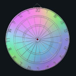 Pastel Rainbow Dartboard<br><div class="desc">Gorgeous and fun rainbow gradient</div>