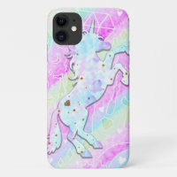 Pastel Rainbow Diamonds & Stars Magical Unicorn