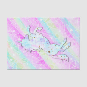 Pastel Rainbow Diamonds & Stars Magical Unicorn Tissue Paper