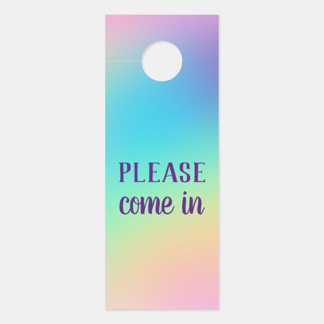 Pastel Rainbow Door Hanger (Front)