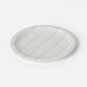 Pastel Rainbow Dragon Scales Paper Plate