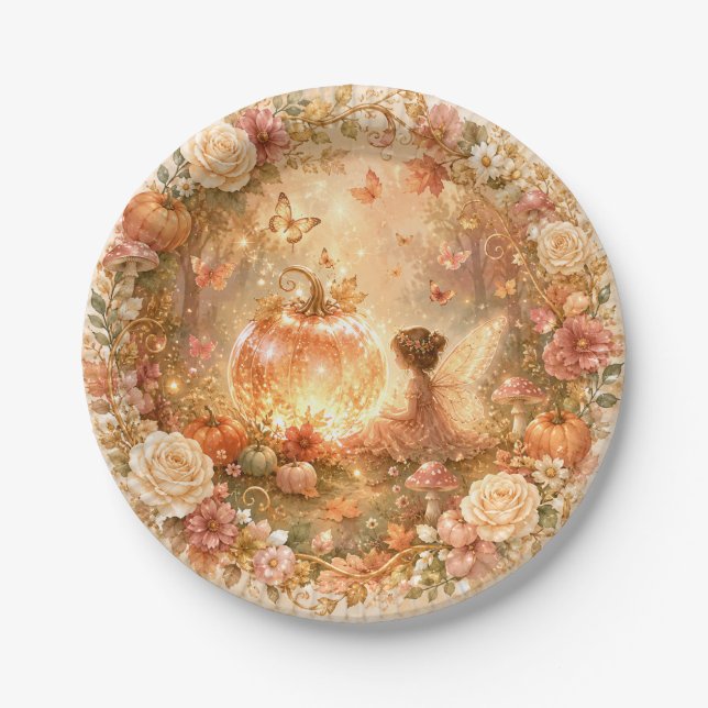 Pastel Rainbow Fairy Dream Paper Plates (Front)