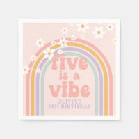 Pastel rainbow Five is a Vibe 5th birthday