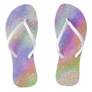 Pastel Rainbow Flip Flops