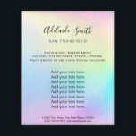 pastel rainbow flyer<br><div class="desc">beauty salon professional makeup artist flyer</div>