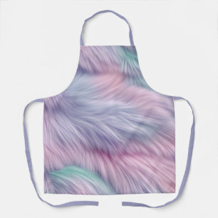 Pastel Rainbow Fur Apron