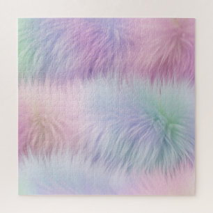 Pastel Rainbow Fur Jigsaw Puzzle