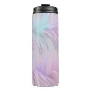 Pastel Rainbow Fur Thermal Tumbler