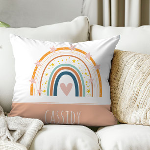 Pastel rainbow girls cushion