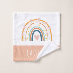 Pastel rainbow girls  wash cloth
