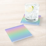 Pastel rainbow glass coaster<br><div class="desc">A pastel rainbow colours gradient.</div>