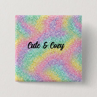 Pastel Rainbow Glitter Sparkle Custom Pin