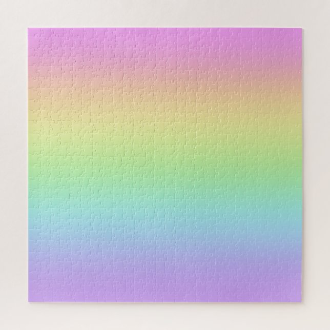 Pastel Rainbow Gradient Challenging Jigsaw Puzzle (Vertical)