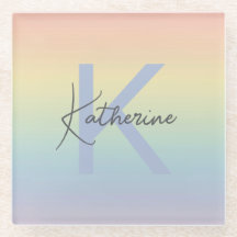 Pastel Rainbow Gradient Monogram