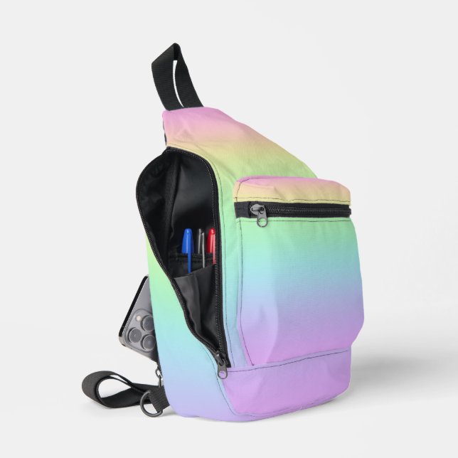 Pastel Rainbow Gradient Sling Bag (Open)