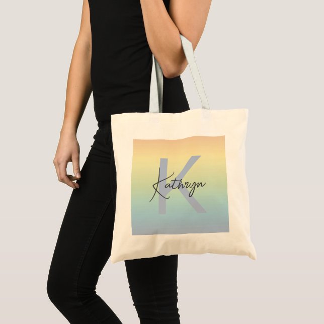 Pastel Rainbow Gradient  Tote Bag (Front (Product))
