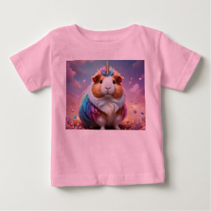 Pastel Rainbow Guinea Pig Unicorn, Baby T-Shirt