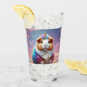 Pastel Rainbow Guinea Pig Unicorn, Glass