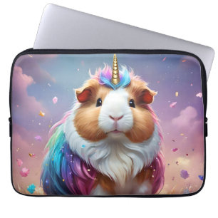 Pastel Rainbow Guinea Pig Unicorn, Laptop Sleeve