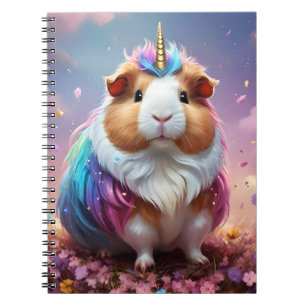 Pastel Rainbow Guinea Pig Unicorn, Notebook