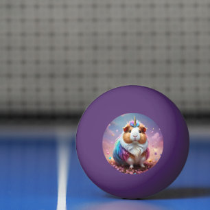Pastel Rainbow Guinea Pig Unicorn, Ping Pong Ball