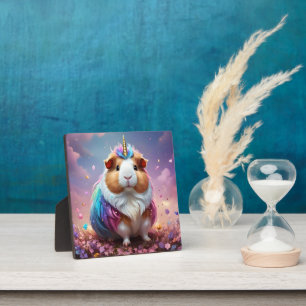 Pastel Rainbow Guinea Pig Unicorn, Plaque