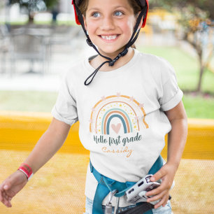 Pastel rainbow heart hello grade  T-Shirt
