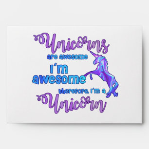Pastel Rainbow I'm A Unicorn Envelopes