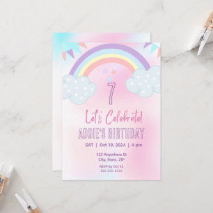 Pastel Rainbow Invitation