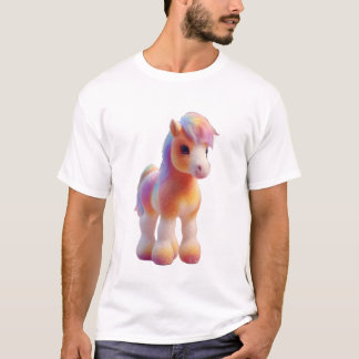 Pastel Rainbow Magic Pony Illustration Men T-Shirt