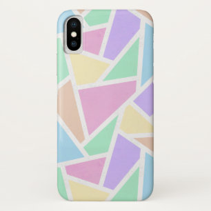 Pastel rainbow mosaic pattern iPhone x case