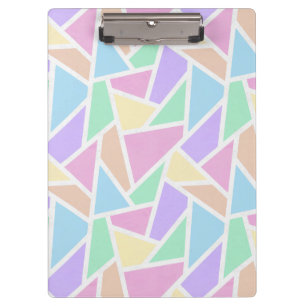 Pastel rainbow mosaic pattern clipboard