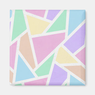 Pastel rainbow mosaic pattern magnet