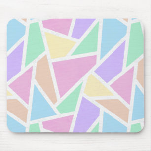 Pastel rainbow mosaic pattern mouse mat