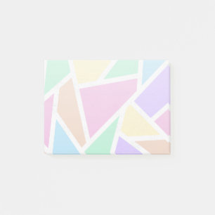 Pastel rainbow mosaic pattern post-it notes