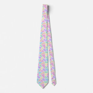 Pastel rainbow mosaic pattern tie