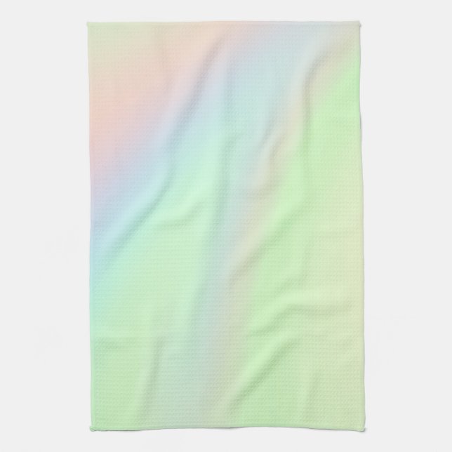 Pastel Rainbow of Colour Tea Towel (Vertical)