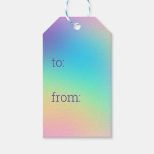 Pastel Rainbow Ombre Aesthetic Tags