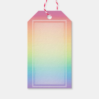 Pastel Rainbow Ombre Custom Gift Tags