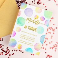 Pastel rainbow ombre dots birthday party