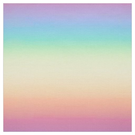 Pastel Rainbow Ombre Fabric | Zazzle