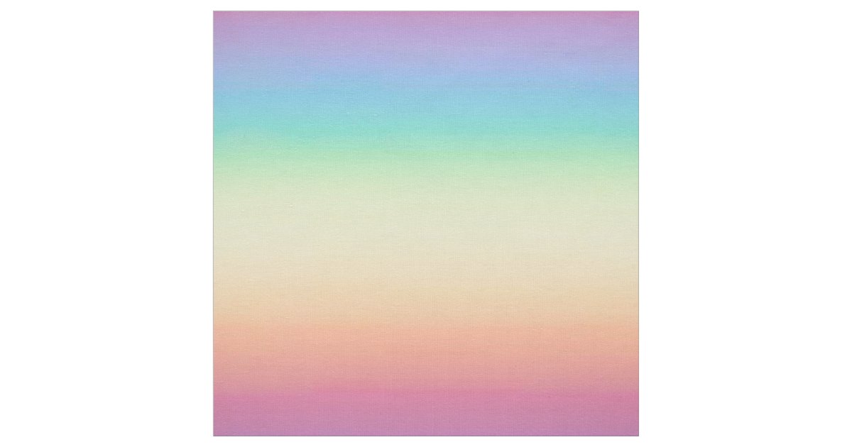 Pastel Rainbow Ombre Fabric Zazzle