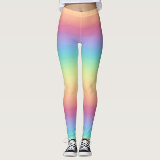 Pastel Rainbow Ombre Leggings