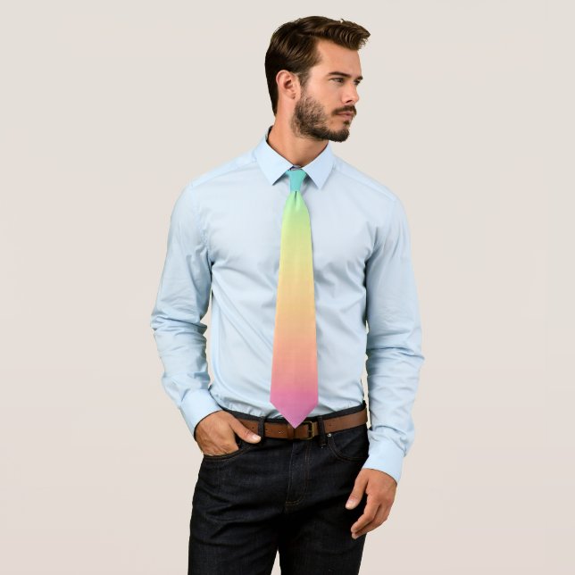 Pastel Rainbow Ombre Tie (In Situ)