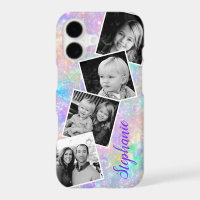Pastel Rainbow Opal Photo Collage Personalised